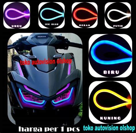 LAMPU ALIS MOTOR MOBIL 30CM 15CM LED DEVIL DEMON 12V NEON FLEKIBEL