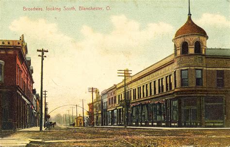 South Broadway looking South toward Bourbon Street. Blanchester. – Blanchester Area Historical ...