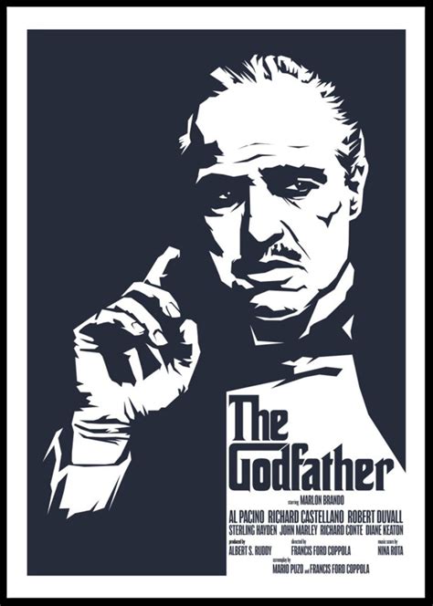 The Godfather Movie Poster Premium Semi Glossy Paper Poster Etsy