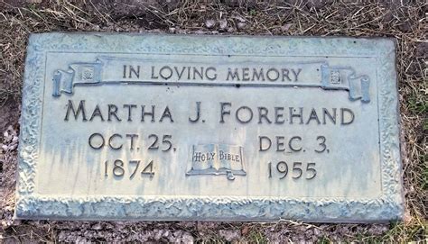 Martha Jane McGowan Forehand 1874 1955 Mémorial Find a Grave