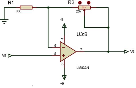 Non-inverting amplifier schematic. | Download Scientific Diagram