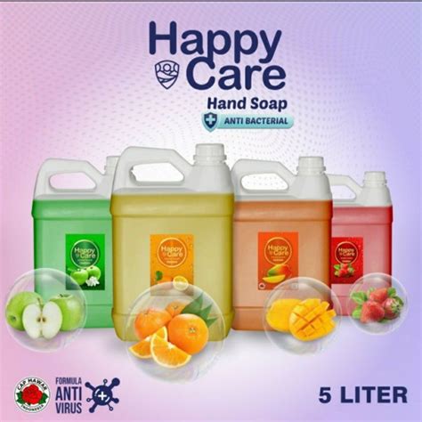 Jual Happy Care Hand Wash 5 Liter 5l Sabun Cuci Tangan Hand Soap Antibacterial Shopee Indonesia