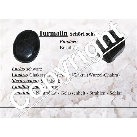 Turmalin Schwarz Sch Rl Trommelstein Handschmeichler Ca G