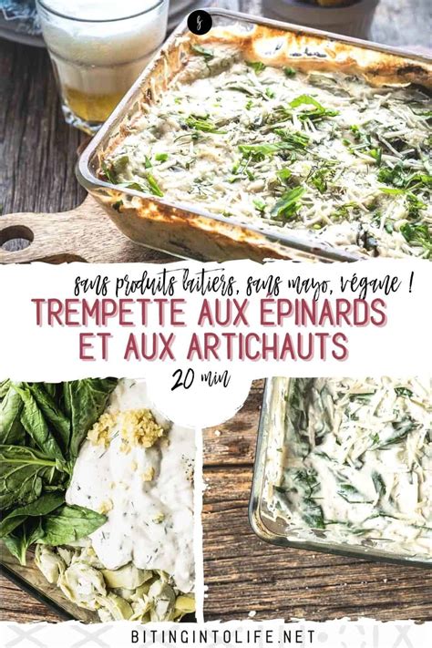 Trempette facile aux épinards et aux artichauts sans produits laitiers