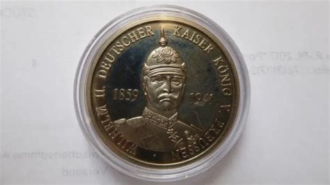 Neusilber Medaille Kaiser Wilhelm Ii Deutscher Kaiser U K Nig