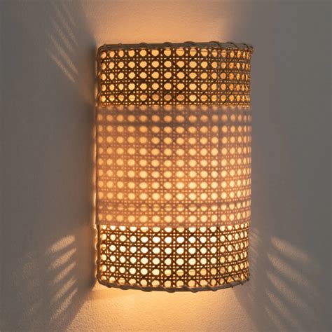 Wall Lamp With Rattan Wickerwork Maisons Du Monde Lampe Aplique