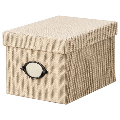 Kvarnvik Caja Para Almacenaje Con Tapa Beige X X Cm Ikea