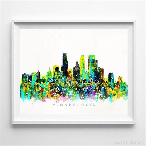 Prints Art And Collectibles Cityscape Watercolor Painting Print