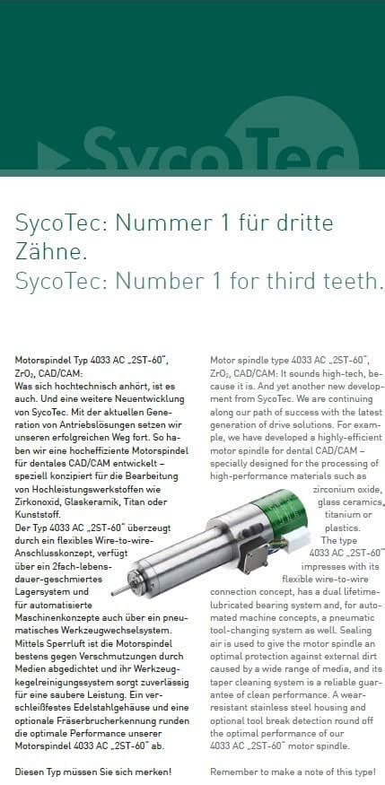 UPDATE EDITION 02 2013 SYCOTEC NUMBER 1 FOR THIRD TEETH SycoTec