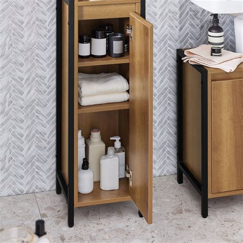 Sobuy Bzr Pf Meuble Colonne De Salle De Bain Armoire Haute Et Tro