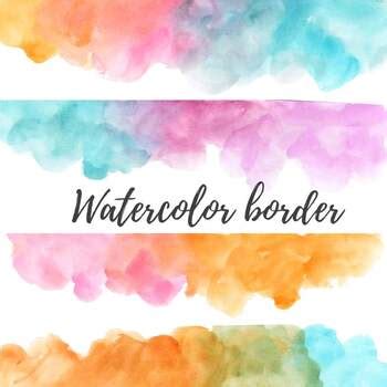 watercolor splash border clipart by Writelovely | TpT