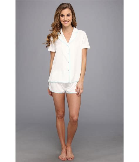 Betsey Johnson Bridal Satin Short Pajama Set 731707 In Natural Lyst