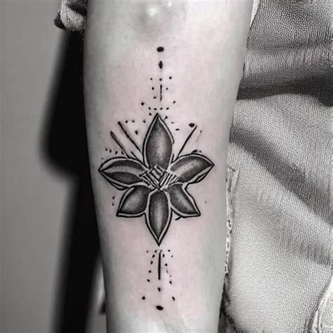 Beautiful Voynich Manuscript Outline Tattoo Design Stable Diffusion