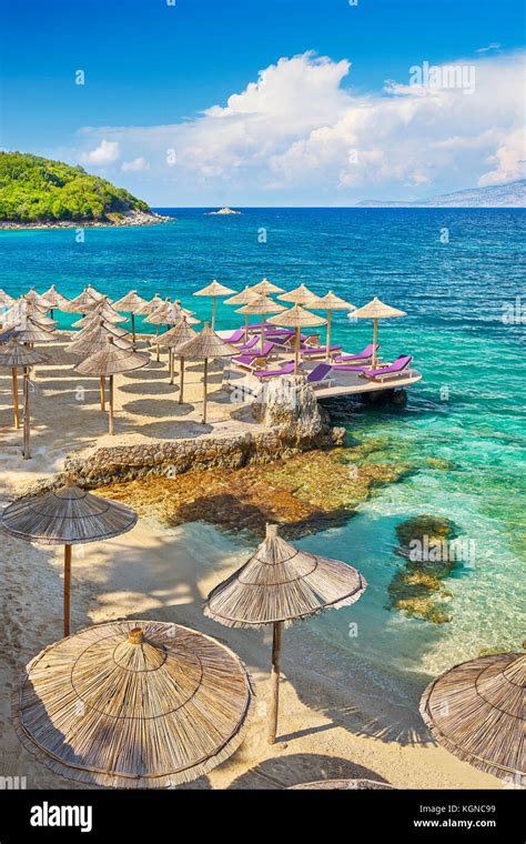Ksamil beach albania Banque de photographies et d’images à haute