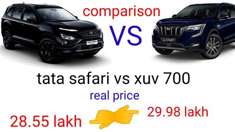 Tata Safari Vs Mahindra XUV 700 Comparison YouTube