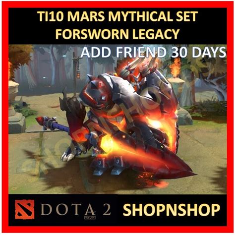 Dota Ti Mars Forsworn Legacy Set Mythical Bundle The International