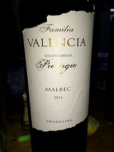 Familia Valencia Edici N Limitada Prestigio Malbec Vivino Espa A