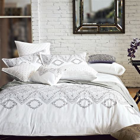 Embroidered Cotton Duvet Cover Sets Laytners Linen And Home