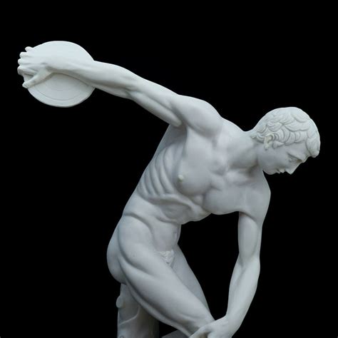 Discobolus Statue Ancient Greek Discus Thrower 15 38cm Etsy