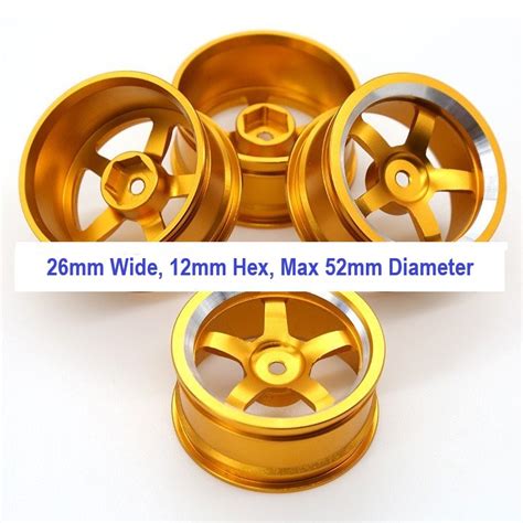 Tamiya Tt E Parts Accessories New Aluminium Wheels Pcs For