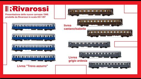 Presentazione Carrozze FS Tipo 1946 Rivarossi Scala HO 1 87 YouTube