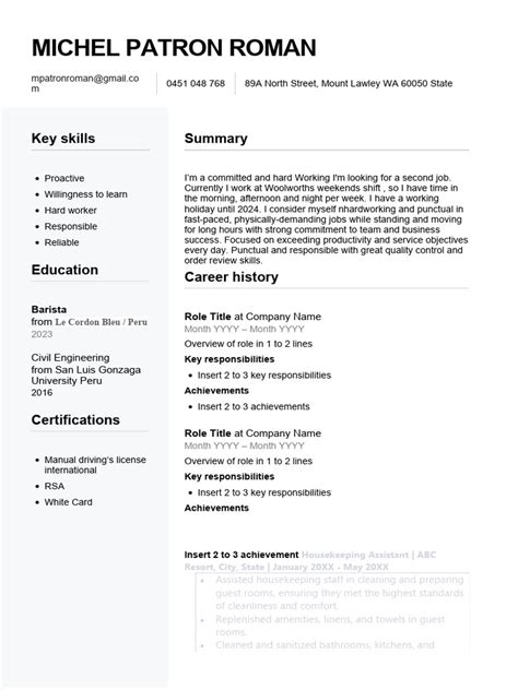 Seek Resume Template 3 2 Pdf