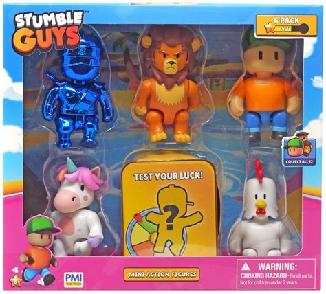 Stumble Guys Mini Action Figure 6 Pack Dynamitron Leonidas Mr