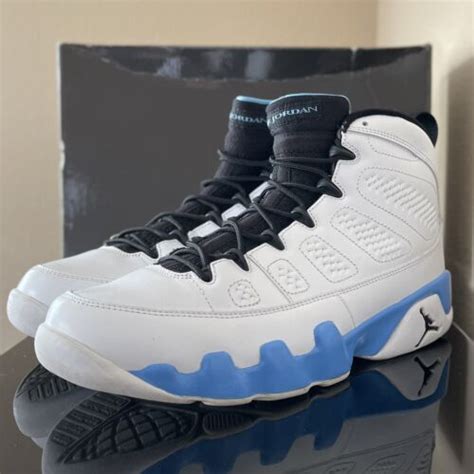 Air Jordan Ix Retro White University Blue Powder