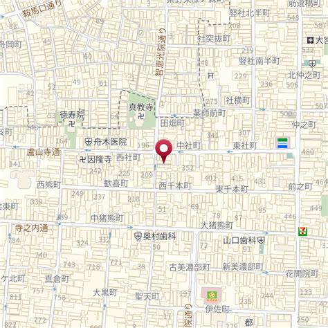 京都府京都市上京区中社町371－1 の地図 Mapfan