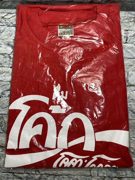 Vintage Coke Coca Cola Thailand Red Shirt Deadstock M Gem