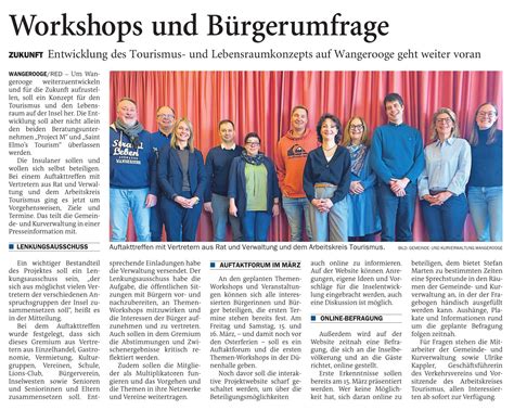 Jeversches Wochenblatt Workshops Und B Rgerumgfrage