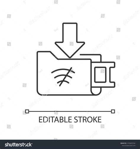 Offline Downloads Linear Icon Free Movies Stock Vector (Royalty Free) 1976839760 | Shutterstock
