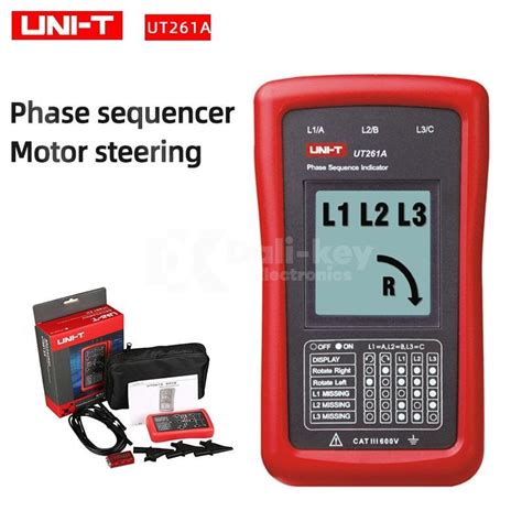 UT261A Indicateurs de séquence de phase et de rotation du moteur de la ...