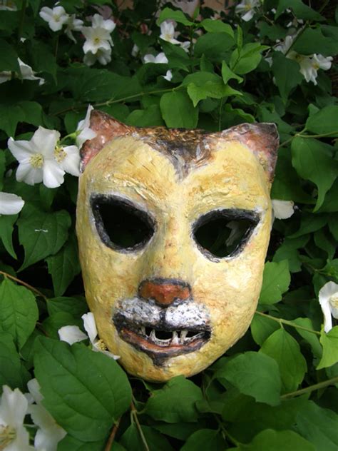 Paper Mache Mask Cat / Animal Mask / Carnival Mask - Etsy