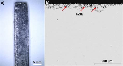 Optical Micrographs Of The Sample A The Surface Of A Sample After