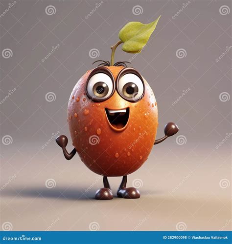 Cute Date Fruit Happy Cartoon Character Stock Illustration ...