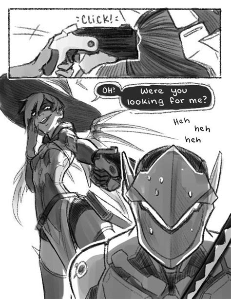 Pin By Monster Queen On Gency Mercy X Genji Overwatch Overwatch Comic Overwatch Funny