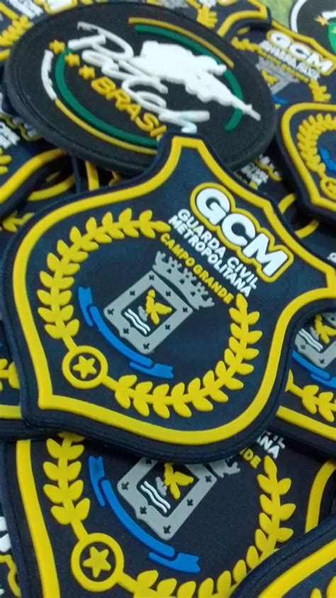 Patch Brasil Emborrachados Patch Emborrachado GCM Campo Grande