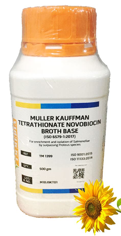 Mueller Kauffman Tetrathionate Novobiocin Broth Base Iso