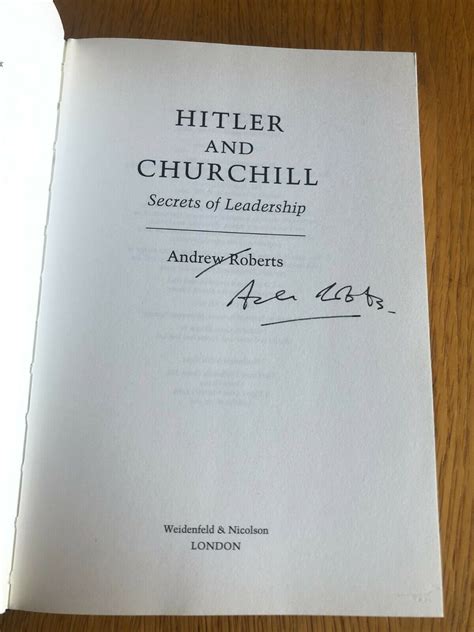 Hitler And Churchill By Andrew Churchill Good Hardcover 2003 1st