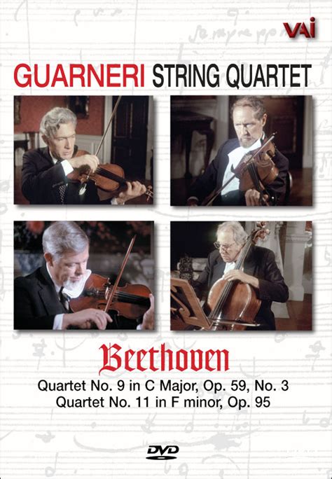 Guarneri String Quartet Beethoven Op 95 Op 59 No 3 DVD VAIMUSIC