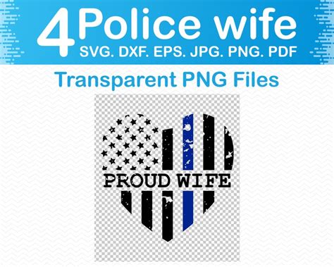 Police Wife Svg Back The Blue Svg Thin Blue Line Svg Police Etsy