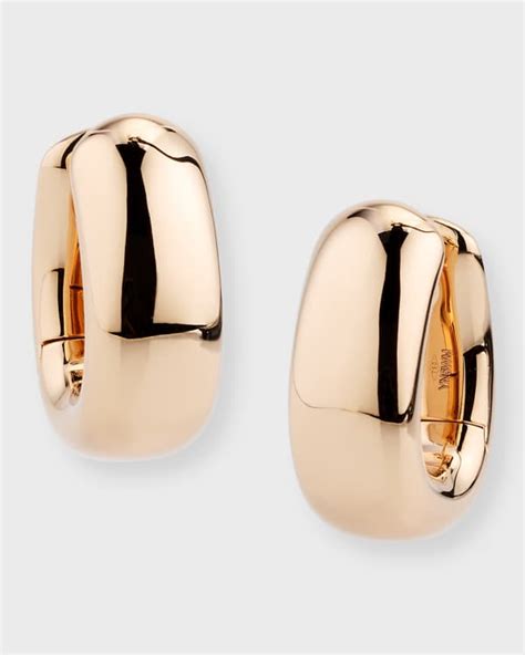 Pomellato Iconica K Rose Gold Huggie Hoop Earrings Neiman Marcus