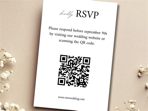 Qr Code Rsvp Editable Qr Code Rsvp Qr Code Rsvp Wedding Etsy