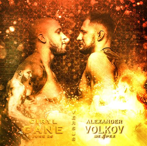 Ciryl Gane Vs Alexander Volkov Ufc Fn 190 By Rowdydynasty On Deviantart