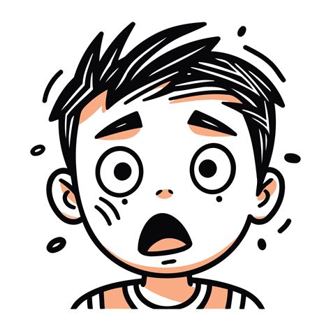 Illustration of a boy with a scared face. vector illustration. 33528793 ...