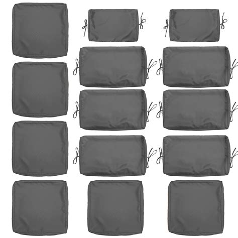 Kimunuk 14 Pcs Outdoor Cushion Slipcovers Outdoor Patio Cushion Covers Replacement