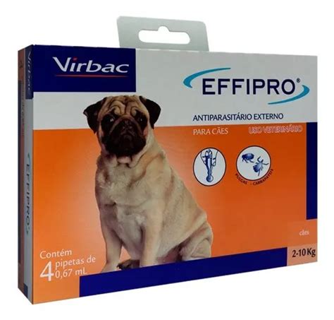 Effipro Cães 2 A 10kg Virbac 4 Pipetas Validade Baixa Parcelamento