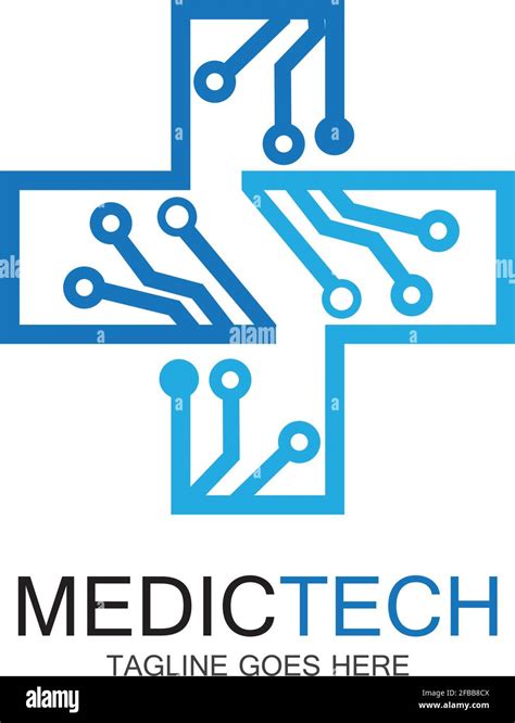 Medical Technology Logo Design Vector Stock Vector Image And Art Alamy