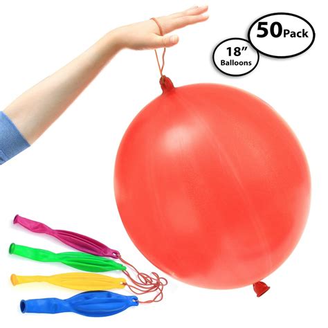 50 Pack Of Jumbo Punching Ball Balloons For Parties Inflates Up To 18